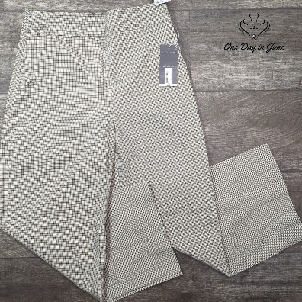 Worthington High Waist Wide Leg Crop Pants Size 4